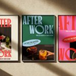 Trois affiches « After Work » issues de la nouvelle identité Il Ristorante, présentées dans des cadres sur un mur texturé. Les compositions associent grandes typographies, couleurs contrastées, photographies de cocktails et messages promotionnels.